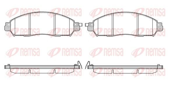 Гальмівні колодки дискові REMSA 161204 - zapix