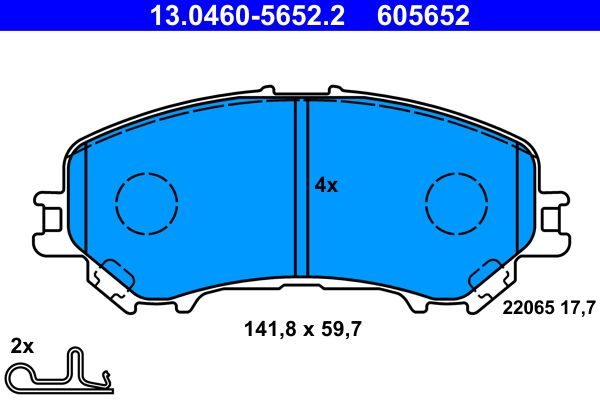 Гальмівні колодки дискові ATE 13046056522 - zapix