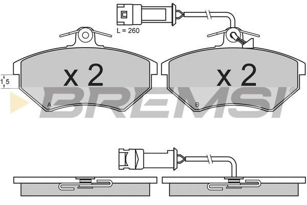Гальмівні колодки дискові BREMSI BP2643 - zapix
