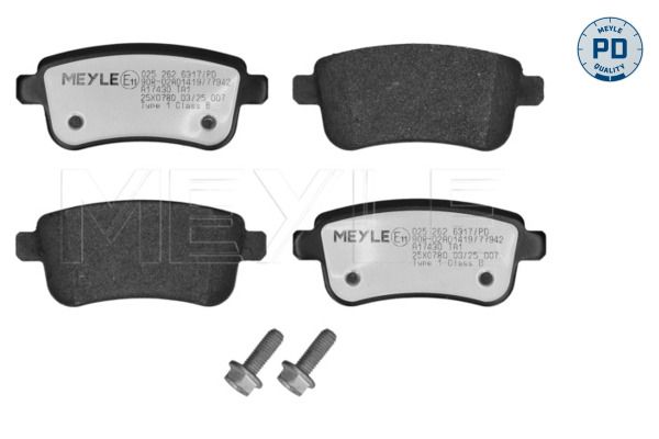 Гальмівні колодки дискові MEYLE 0252626317PD - zapix