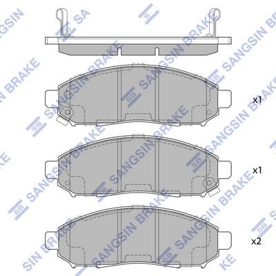 Тормозные колодки дисковые HI-Q SP1460A