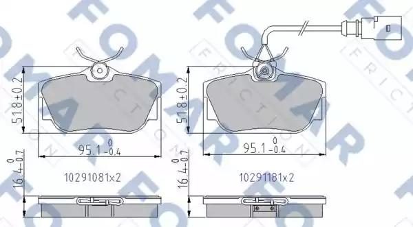 Гальмівні колодки дискові FOMAR FRICTION FO691181 - zapix