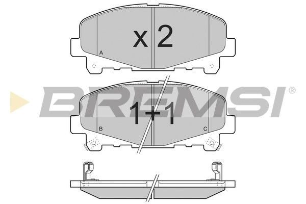 Тормозные колодки дисковые BREMSI BP3373
