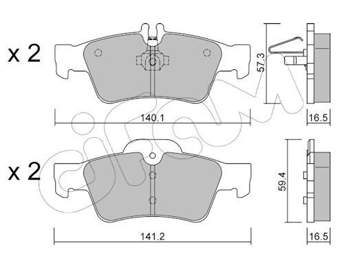 Гальмівні колодки дискові CIFAM 8225680 - zapix