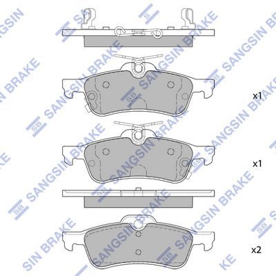 Гальмівні колодки дискові HI-Q SP1632 - zapix