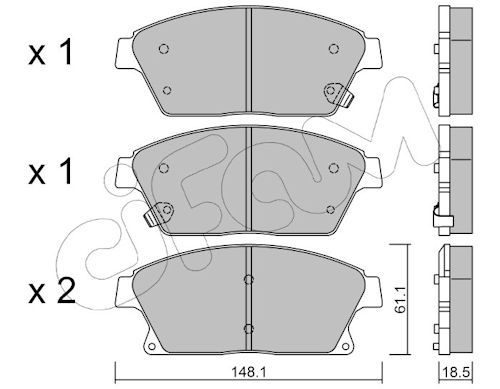 Гальмівні колодки дискові CIFAM 8228390 - zapix