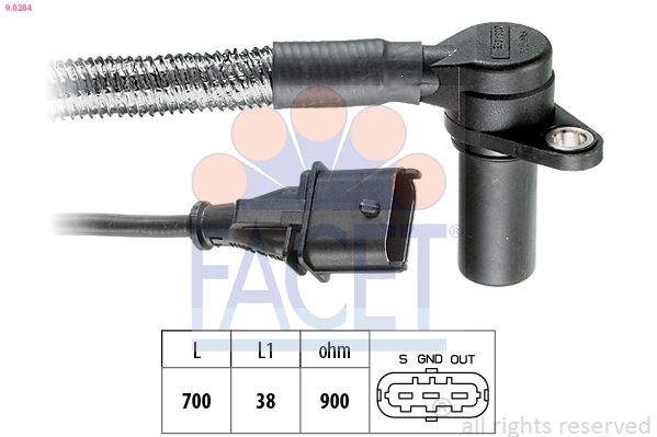 Датчик положення колінчастого валу FACET 90284 - zapix