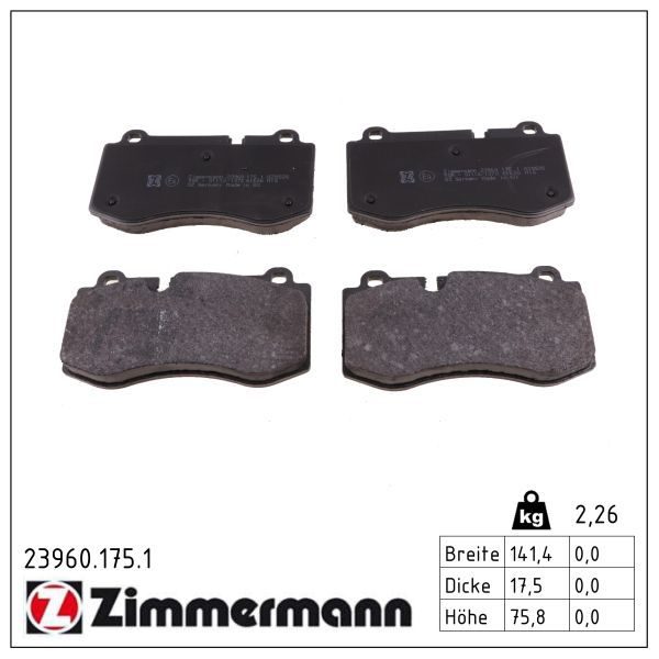 Гальмівні колодки дискові ZIMMERMANN 239601751 - zapix