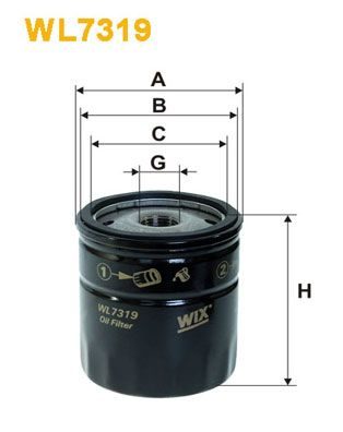 Оливний фільтр WIX FILTERS WL7319