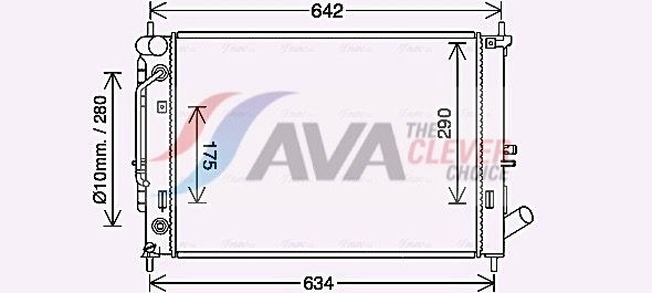 Радіатор охолодження двигуна AVA QUALITY COOLING HY2465 - zapix
