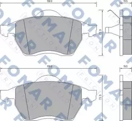 Гальмівні колодки дискові FOMAR FRICTION FO647981 - zapix