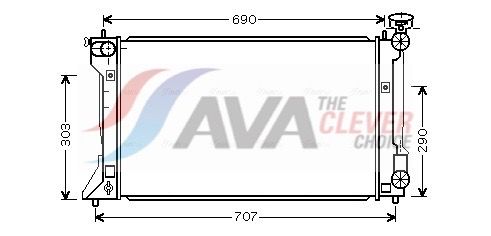 Радіатор охолодження двигуна AVA QUALITY COOLING TO2332 - zapix