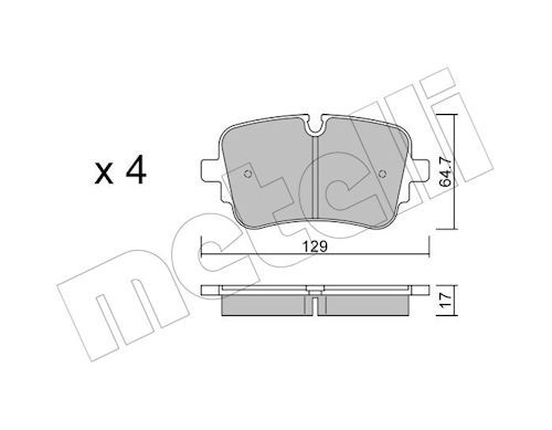 Гальмівні колодки дискові METELLI 2211301 - zapix