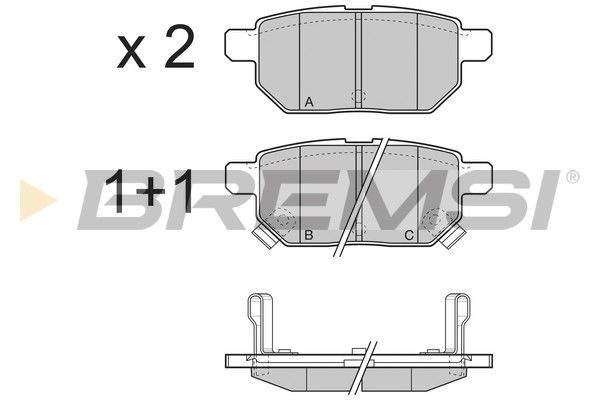 Тормозные колодки дисковые BREMSI BP3322