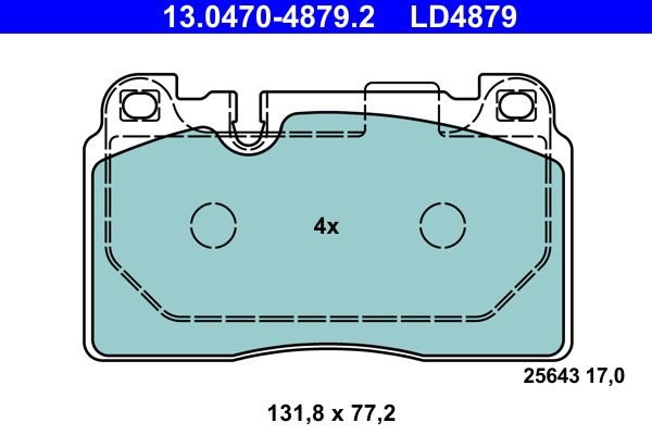 Гальмівні колодки дискові ATE 13047048792 - zapix