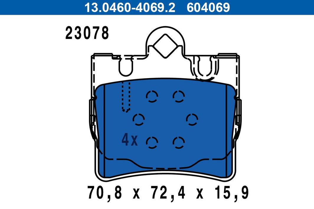 Гальмівні колодки дискові ATE 13046040692 - zapix