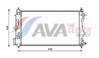 Радіатор охолодження двигуна AVA QUALITY COOLING OL2599 - zapix