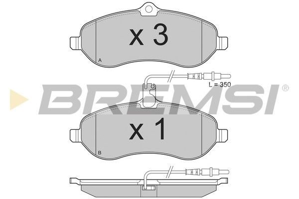Гальмівні колодки дискові BREMSI BP3283 - zapix