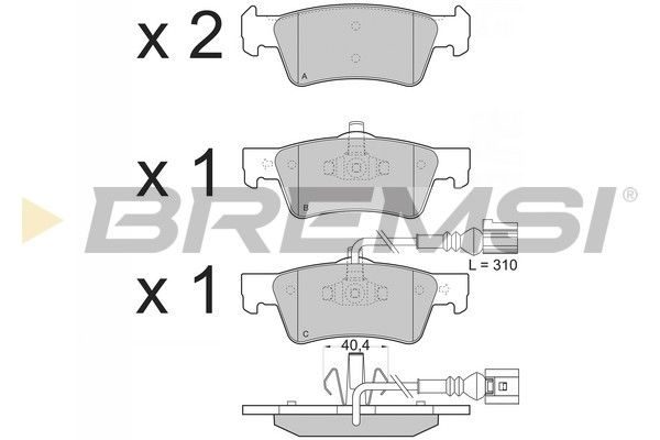 Гальмівні колодки дискові BREMSI BP3372