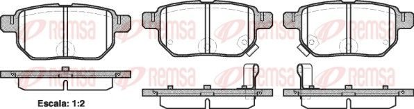 Гальмівні колодки дискові REMSA 128602 - zapix