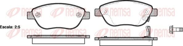 Гальмівні колодки дискові REMSA 085921 - zapix