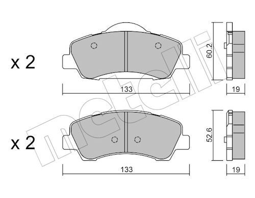 Гальмівні колодки дискові METELLI 2209820 - zapix
