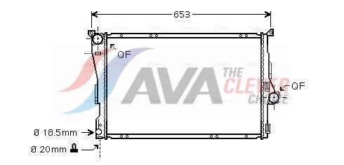 Радіатор охолодження двигуна AVA QUALITY COOLING BWA2278 - zapix