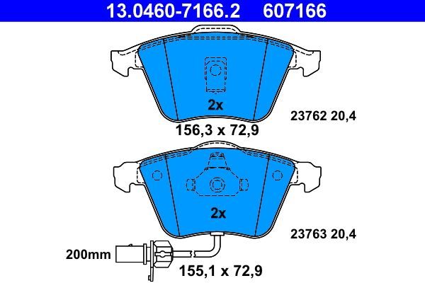 Гальмівні колодки дискові ATE 13046071662 - zapix