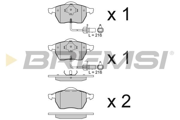 Тормозные колодки дисковые BREMSI BP2816