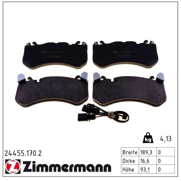 Гальмівні колодки дискові ZIMMERMANN 244551702 - zapix
