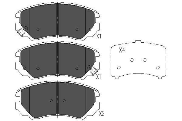 Гальмівні колодки дискові KAVO PARTS KBP3008 - zapix