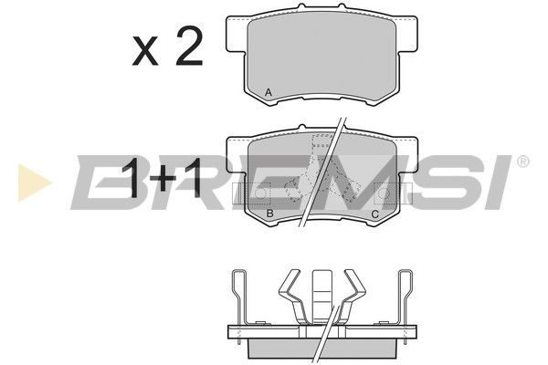 Тормозные колодки дисковые BREMSI BP3374