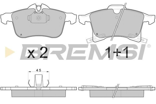 Гальмівні колодки дискові BREMSI BP3093