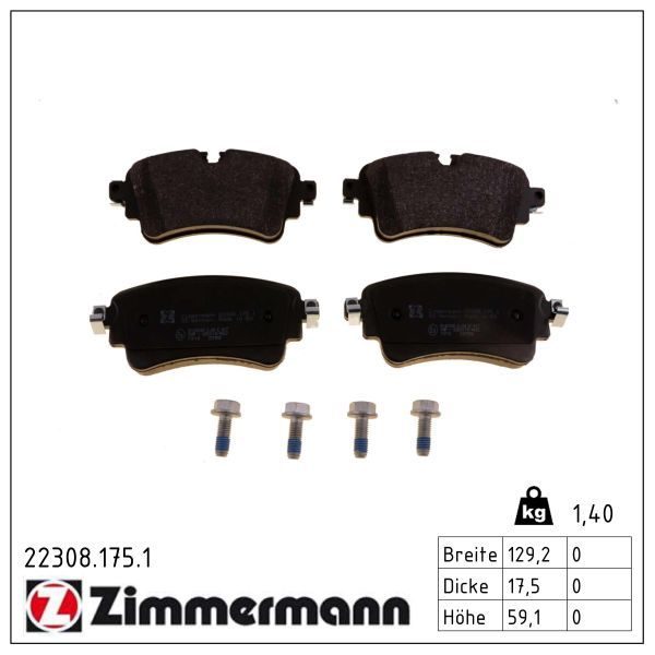 Гальмівні колодки дискові ZIMMERMANN 223081751 - zapix