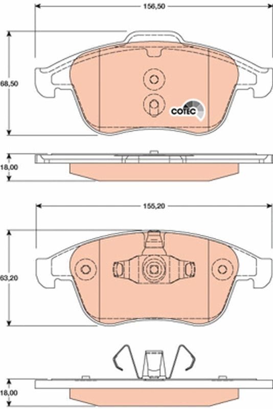 Гальмівні колодки дискові TRW GDB1808 - zapix