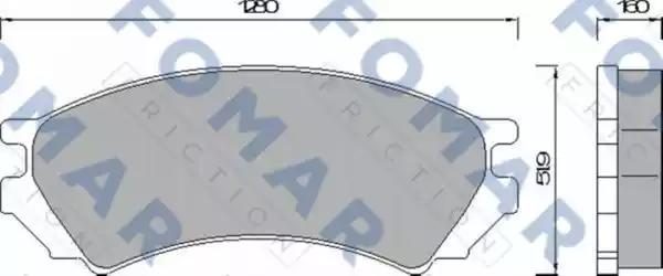 Гальмівні колодки дискові FOMAR FRICTION FO461881 - zapix
