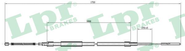 Трос ручного гальма LPR C0954B - zapix