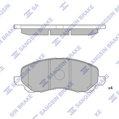 Тормозные колодки дисковые HI-Q SP1360