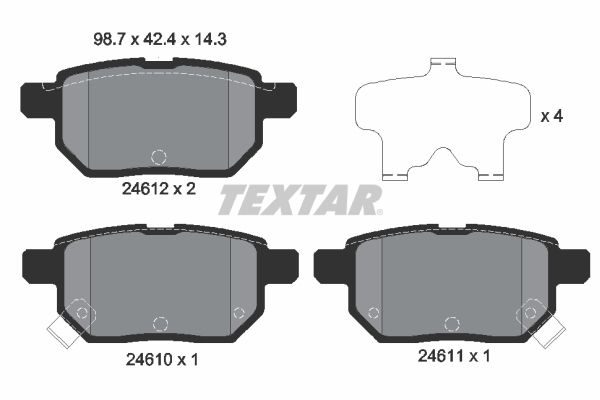 Гальмівні колодки дискові TEXTAR 2461001 - zapix