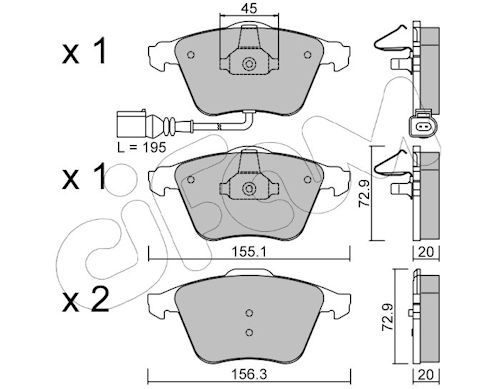 Гальмівні колодки дискові CIFAM 8225494 - zapix