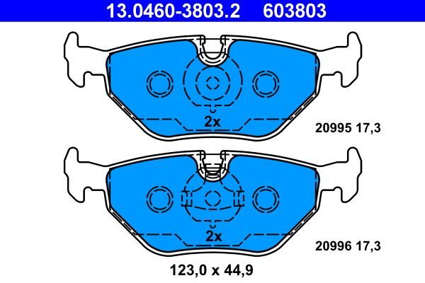 Гальмівні колодки дискові ATE 13046038032 - zapix