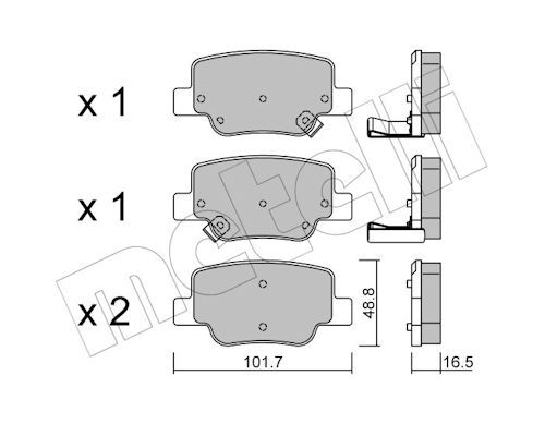 Гальмівні колодки дискові METELLI 2208800 - zapix