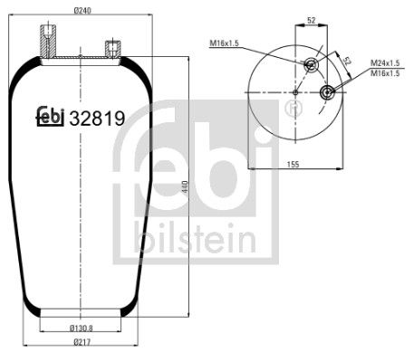 Пневматична підвіска FEBI BILSTEIN 32819 - zapix