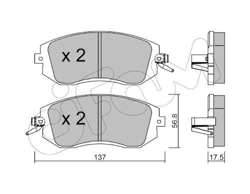 Гальмівні колодки дискові CIFAM 8225001 - zapix
