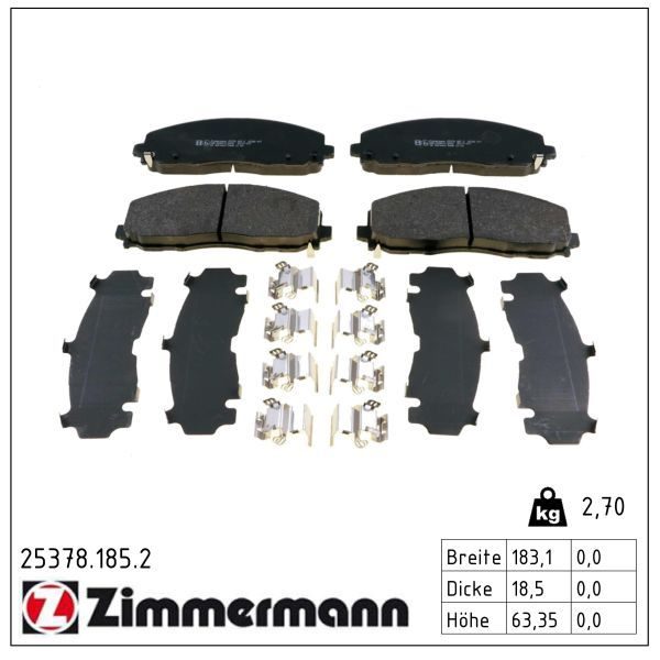 Гальмівні колодки дискові ZIMMERMANN 253781852 - zapix