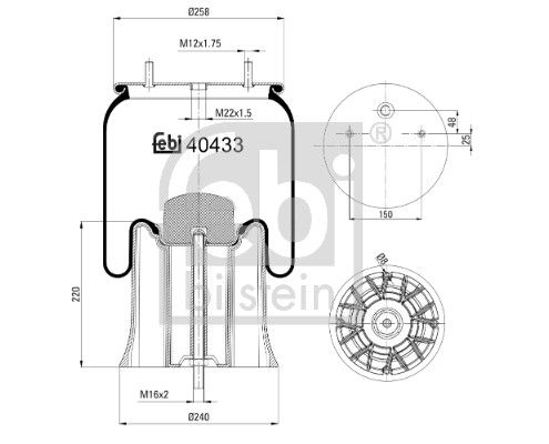 Пневматична підвіска FEBI BILSTEIN 40433 - zapix