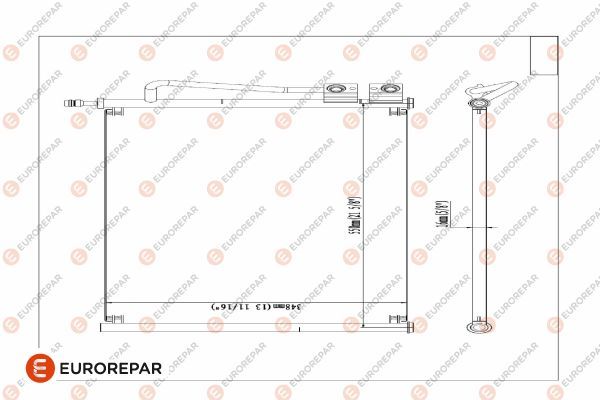 Радіатор кондиціонера EUROREPAR 1609634480 - zapix