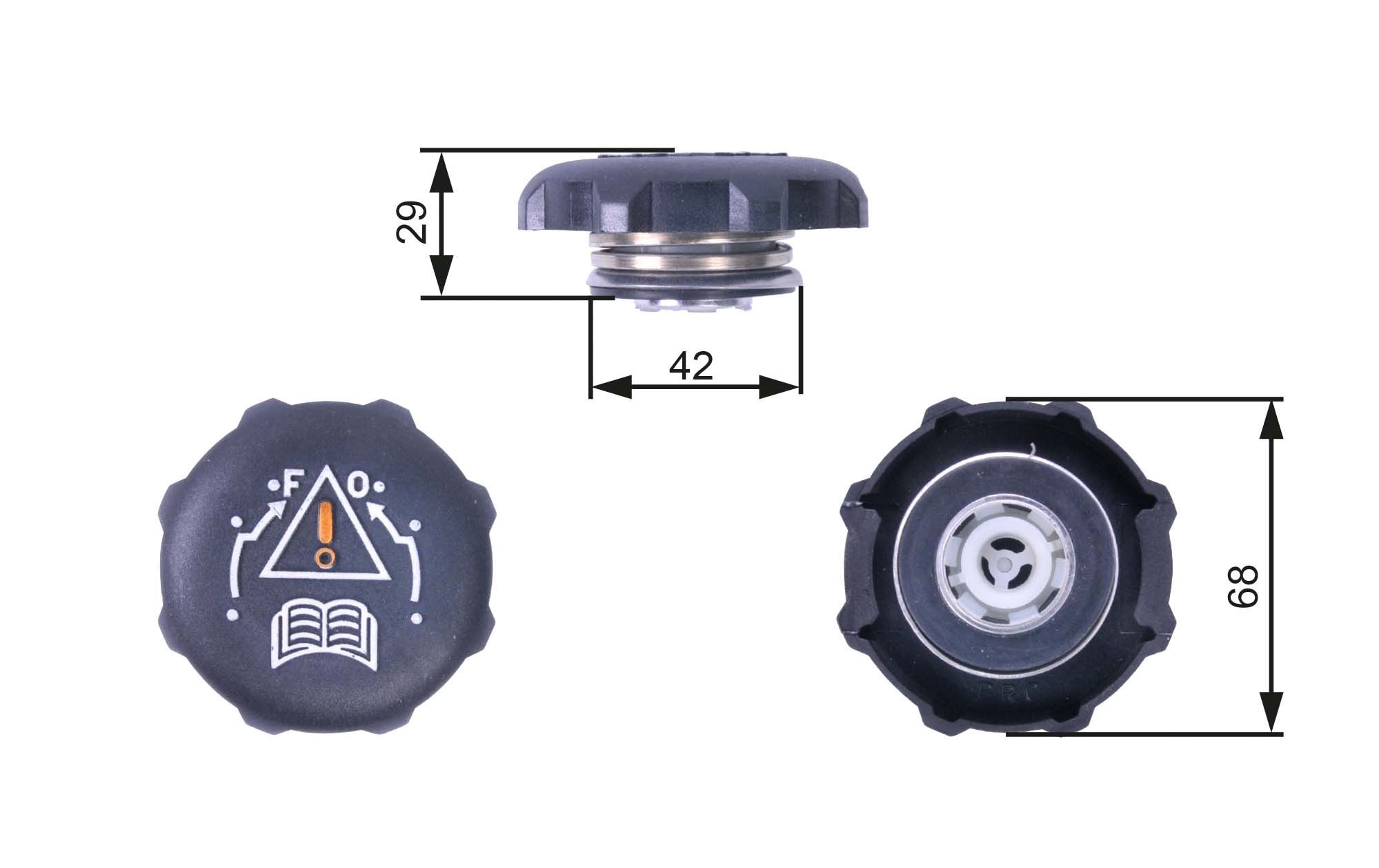 Кришка розширювального бачка GATES RC239 - zapix