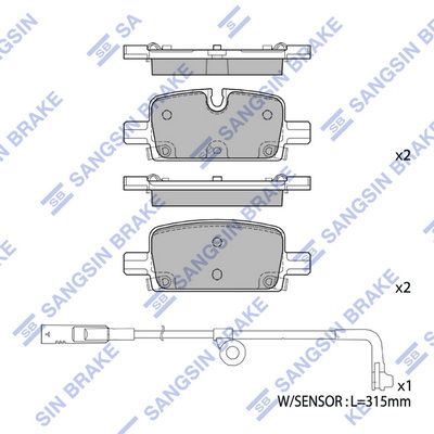 Гальмівні колодки дискові HI-Q SP4395 - zapix