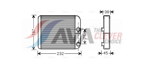 Радіатор пічки AVA QUALITY COOLING VO6129 - zapix